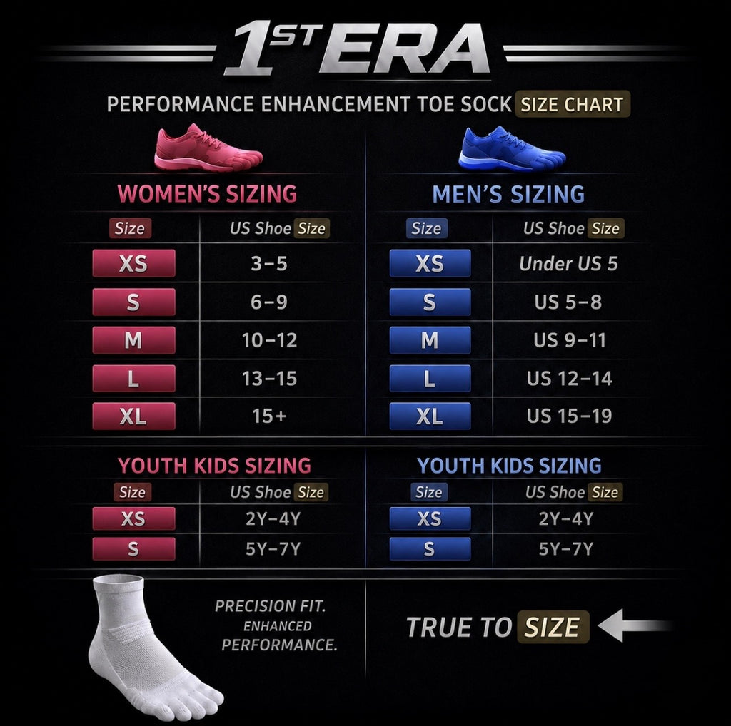1st ERA Crew Small Performance Enhancement Toe Sock