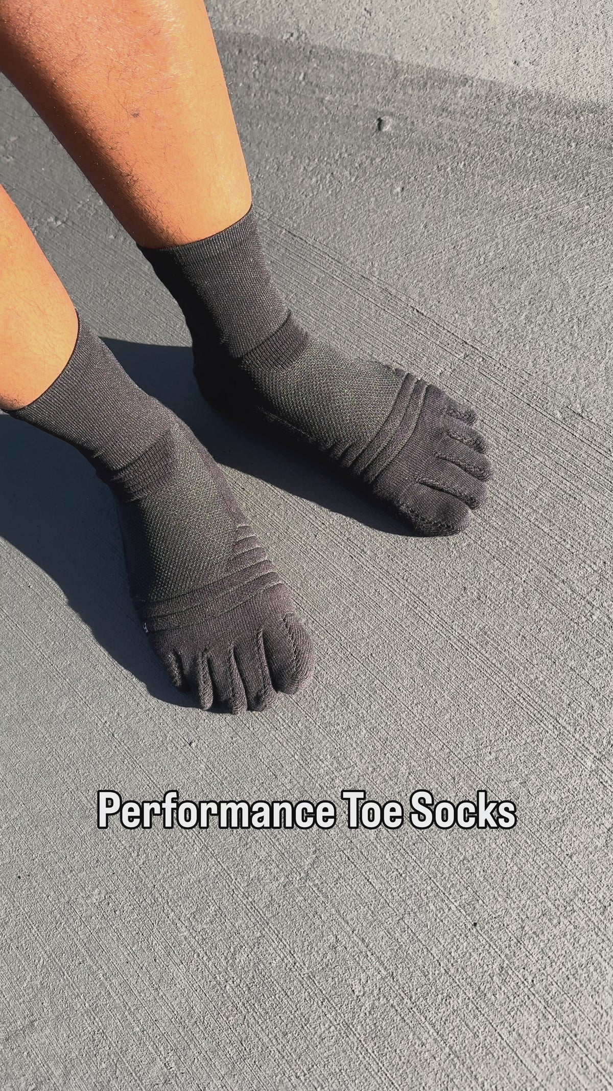 Load video: 1st ERA Black Katt Performance Enhancement Toe Socks worn during training